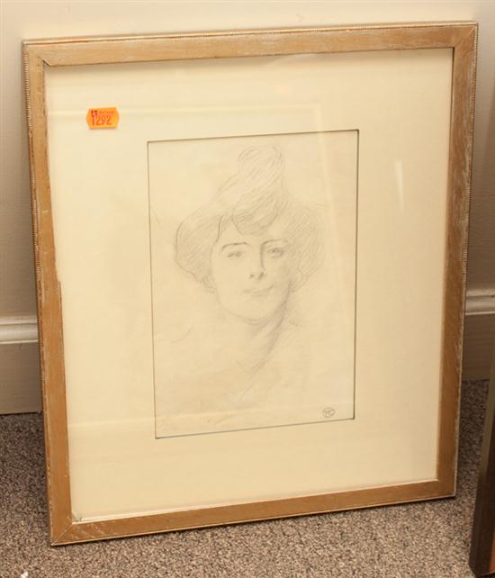 Pencil study of a woman's head