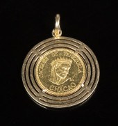 PENDANT WITH VENEZUELAN GOLD C