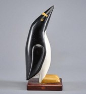 PENGUIN CARVINGA carved folk a