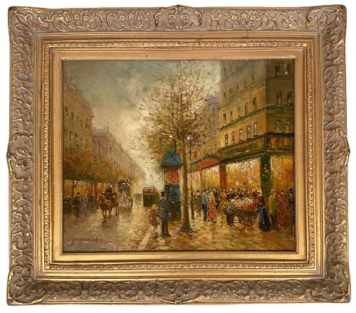 PENKE, PARISIAN STREET SCENE O/C