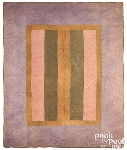PENNSYLVANIA AMISH BAR QUILT,