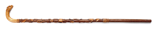 Pennsylvania carved cane with a dog
