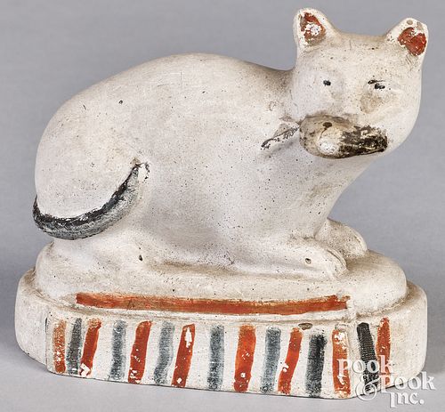 PENNSYLVANIA CHALKWARE CAT WITH