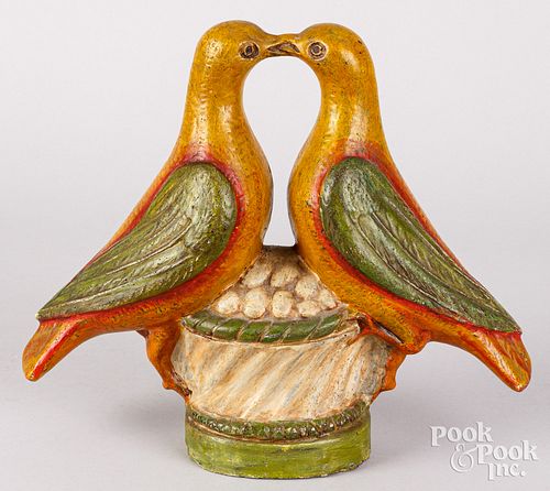 PENNSYLVANIA CHALKWARE GARNITURE OF