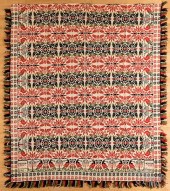 PENNSYLVANIA COVERLET, INSCRIB
