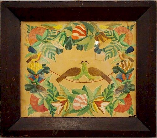 PENNSYLVANIA FOLK ART PAINTINGA