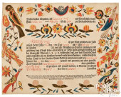 PENNSYLVANIA FRAKTUR BIRTH CER