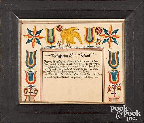 PENNSYLVANIA FRAKTUR BIRTH