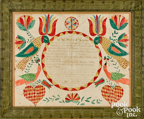 PENNSYLVANIA FRAKTUR BIRTH