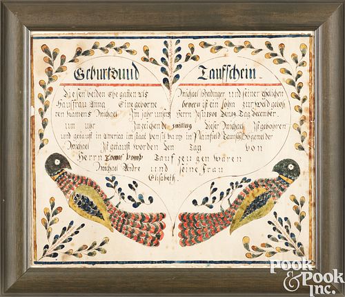 PENNSYLVANIA FRAKTUR BIRTH