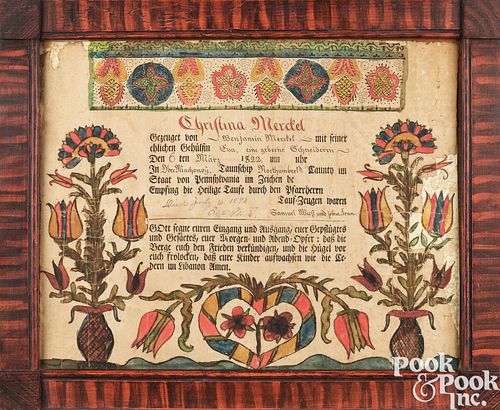 PENNSYLVANIA FRAKTUR BIRTH