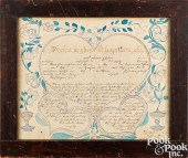 PENNSYLVANIA FRAKTUR BIRTH CER