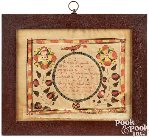 PENNSYLVANIA FRAKTUR BIRTH