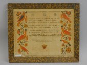 PENNSYLVANIA FRAKTUR. CIRCA 18
