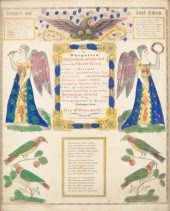 PENNSYLVANIA FRAKTUR. Hand col
