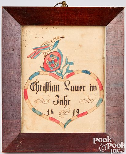 PENNSYLVANIA FRAKTUR REWARD OF