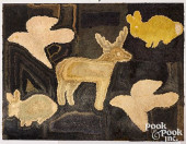 PENNSYLVANIA HOOKED RUG WITH A