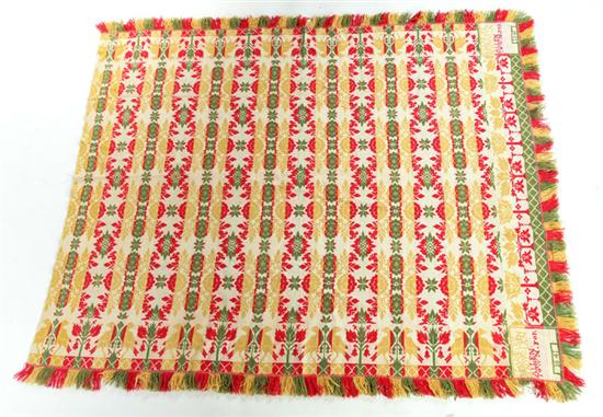 PENNSYLVANIA JACQUARD COVERLET. 