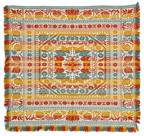 Pennsylvania Jacquard coverlet