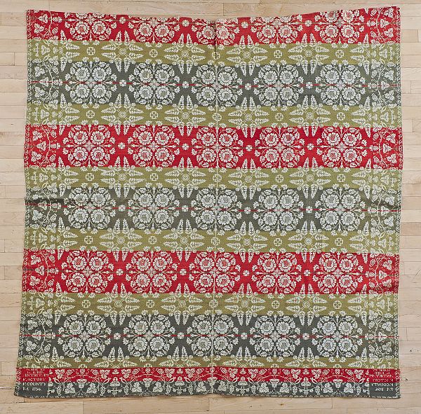 Pennsylvania Jacquard coverlet