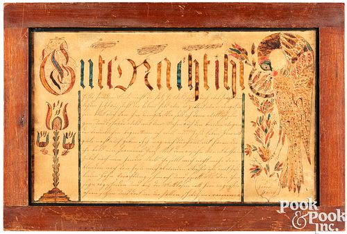 PENNSYLVANIA MENNONITE FRAKTUR, CA.