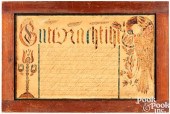 PENNSYLVANIA MENNONITE FRAKTUR
