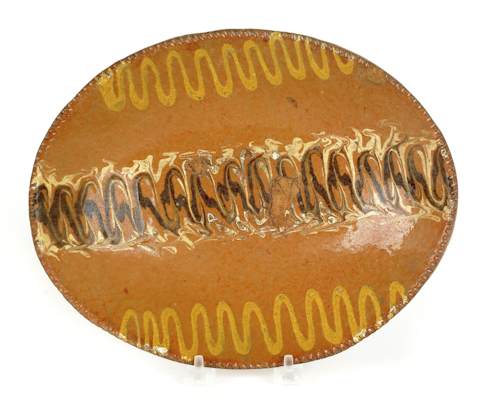 Pennsylvania oval redware loaf dish