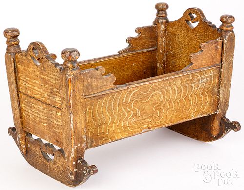 PENNSYLVANIA PAINTED DOLL CRADLE,