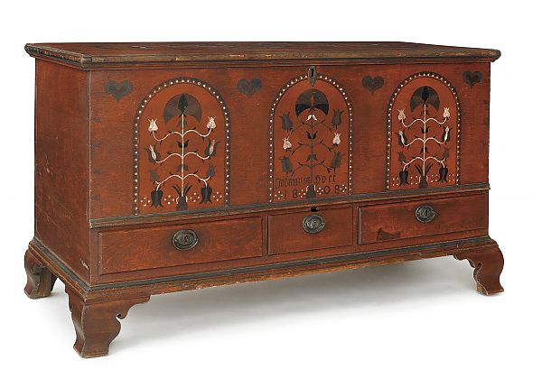 Pennsylvania painted dower chest