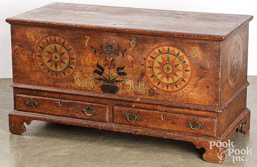 PENNSYLVANIA PAINTED DOWER CHEST,