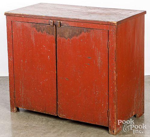PENNSYLVANIA PAINTED PINE CUPBOARD,