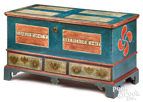 PENNSYLVANIA PAINTED POPLAR DOWER