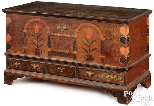 PENNSYLVANIA PAINTED POPLAR DOWER