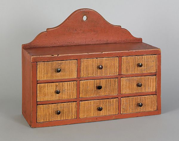 Pennsylvania painted spice box 19th