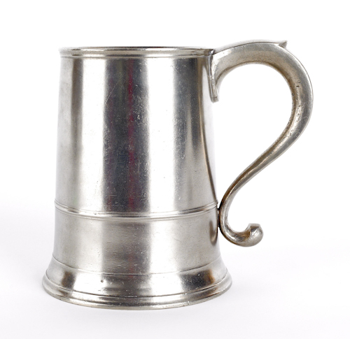 Pennsylvania pewter mug late 18th