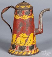 PENNSYLVANIA RED TOLEWARE COFF