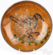 PENNSYLVANIA REDWARE BIRD PLAT