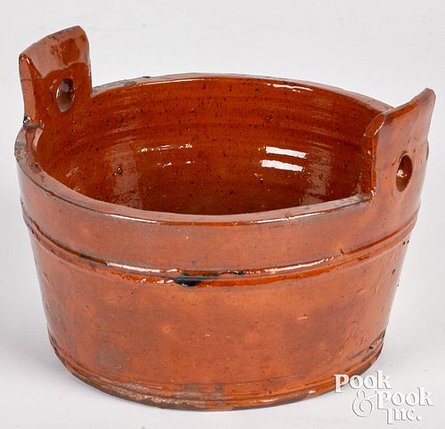 PENNSYLVANIA REDWARE BUTTER TUB,