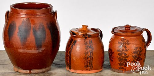 PENNSYLVANIA REDWARE CROCK, 19TH
