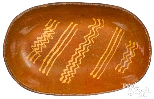 PENNSYLVANIA REDWARE DEEP OVAL LOAF