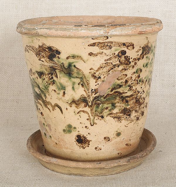 Pennsylvania redware flower pot