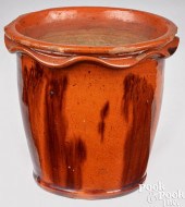 PENNSYLVANIA REDWARE FLOWERPOT