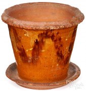 PENNSYLVANIA REDWARE FLOWERPOT