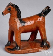 PENNSYLVANIA REDWARE HORSE WHI