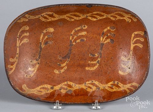 PENNSYLVANIA REDWARE LOAF DISH,