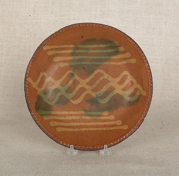 Pennsylvania redware pie plate 19th