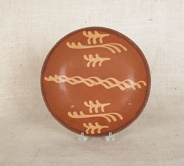 Pennsylvania redware pie plate 19th