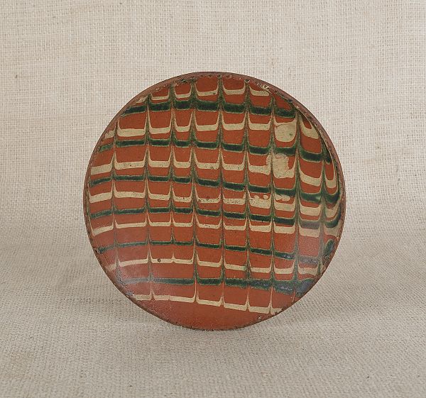 Pennsylvania redware pie plate 19th