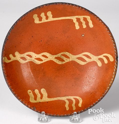 PENNSYLVANIA REDWARE PIE PLATE,