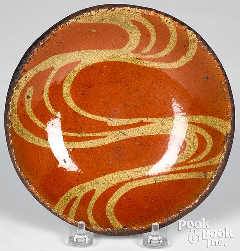 PENNSYLVANIA REDWARE PIE PLATE,